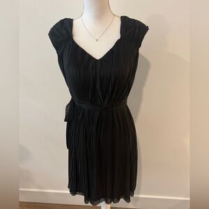 Elegant Black Pleated Dress